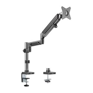 Buy Brateck-LDT37-C012P-SG-Brateck Single Monitor Pole-Mounted Epic Gas Spring Aluminum Monitor Arm Fit Most 17"-32" Monitors
