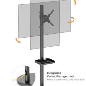 Buy Brateck-FS38-22TW-Brateck Mobile Spring assisted Display Floor Stand Fit Most 17"-35" Monitor Up to 10kg per screen VESA 75x75/100x100(NEW)
