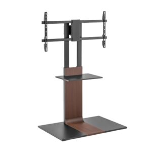Buy Brateck-FS46-48T-Brateck Heavy-Duty Modern TV Floor Stand With Equipment Shelf For most 45"-90“ TVs( Walnut colour) (LS)