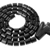 Buy Brateck-HC-15-B-Brateck 15mm/0.59" Diameter Coiled Tube Cable Sleeve Material Polyethylene(PE) Dimensions 1000x15mm - Black