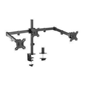 Buy Brateck-LDT12-C034N-Brateck Triple Screens Economical Double Joint Articulating Steel Monitor Arms