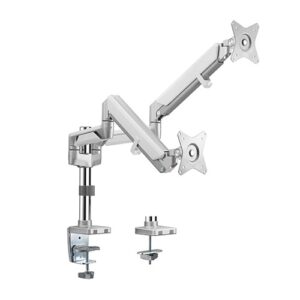Buy Brateck-LDT37-C024P-GG-Brateck Dual Monitors Pole-Mounted Epic Gas Spring Aluminum Monitor Arm Fit Most 17"-32" Monitors