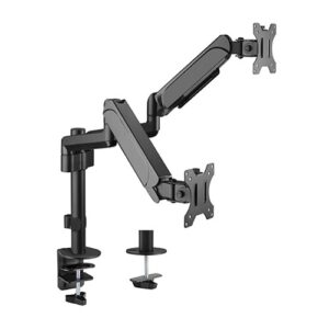 Buy Brateck-LDT48-C024-Brateck Dual Monitors Pole-Mounted Gas Spring Monitor Arm Fit Most 17"-32" Monitors Up to 9kg per screen VESA 75x75/100x100