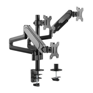 Buy Brateck-LDT48-C036-Brateck Triple Monitors Pole-Mounted Gas Spring Monitor Arm Fit Most 17"-27" Monitors Up to 7kg per screen VESA 75x75/100x100