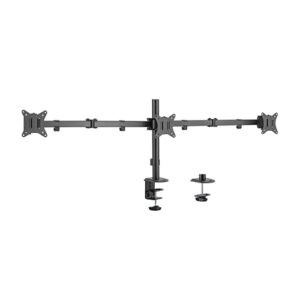 Buy Brateck-LDT66-C034-Brateck Triple-Monitor Steel Articulating Monitor Mount Fit Most 17"-27" Monitor Up to 9KG VESA 75x75