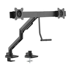 Buy Brateck-LDT69-C022-Brateck Fabulous Desk-Mounted Gas Spring Monitor Arm For Dual Monitors Fit Most 17"-32" Monitor Up to 9kg per screen VESA 100x100