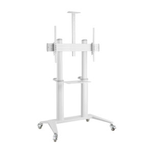 Buy Brateck-TTL12-610TW-W-Brateck Ultra-Modern Large Screen Aluminum TV Cart  Fit 70"-120" Up to 140kg- White(LS)