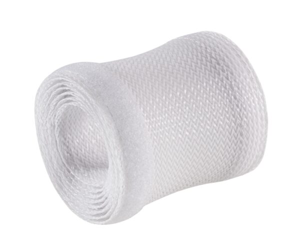 Buy Brateck-VS-85-W-Brateck Flexible Cable Wrap Sleeve with Hook and Loop Fastener (85mm/3.3" Width ) Material Polyester Dimensions 1000x85mm - White