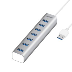 Buy MBEAT-MB-HUB768-mbeat® 7-Port USB 3.0 Powered Hub - USB 2.0/1.1/Aluminium Slim Design Hub with Fast Data Speeds (5Gbps) Power Delivery for PC and MAC devices