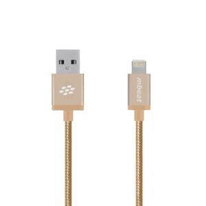 Buy MBEAT-MB-ICA-GLD-(LS) mbeat® "Toughlink"1.2m Lightning Fast Charger Cable - Gold/Durable Metal Braided/MFI/Apple iPhone X 11 7S 7 8 Plus XR 6S 6 5 5S iPod iPad Mini Ai