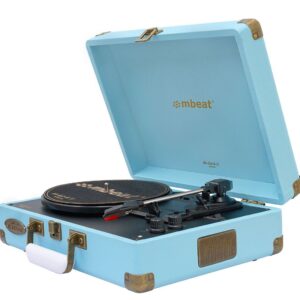Buy MBEAT-MB-TR96BLU-mbeat®  Woodstock 2 Sky Blue Retro Turntable Player with BT Receiver  Transmitter