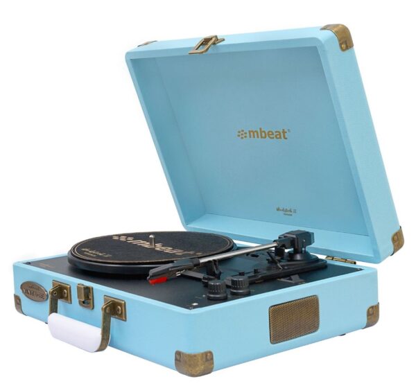 Buy MBEAT-MB-TR96BLU-mbeat®  Woodstock 2 Sky Blue Retro Turntable Player with BT Receiver  Transmitter