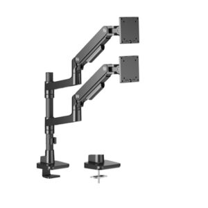 Buy Brateck-LDT81-C024P-B-Brateck LDT81-C024P-B NOTEWORTHY POLE-MOUNTED HEAVY-DUTY GAS SPRING DUAL MONITOR ARM Fit Most 17"-49" Monitor Fine Texture Black(new)