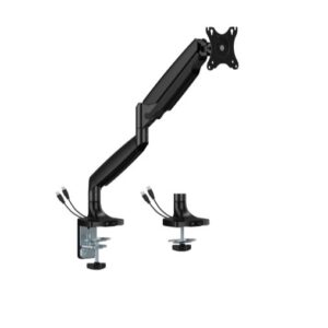 Buy Brateck-LDT82-C012UCE-BK-BrateckLDT82-C012UCE SINGLE SCREEN HEAVY-DUTY MECHANICAL SPRING MONITOR ARM WITH USB PORTS For most 17"~45" Monitors