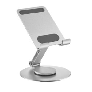 Buy Brateck-PHS06-6-Brateck PHS06-6 FOLDING ALUMINUM PHONE  TABLET STAND WITH 360° ROTATION Fits smartphone and tablet ≤10“ - Silver