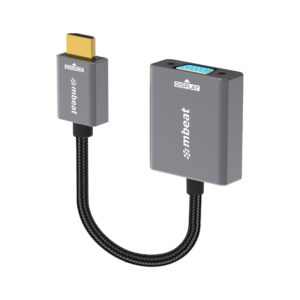 Buy MBEAT-MB-XAD-HDVGA-mbeat Tough Link HDMI to VGA Adapter  HDMI Support Version: 2.1  Cable Length: 15cm  Up to 1080p@60Hz (1920×1080).