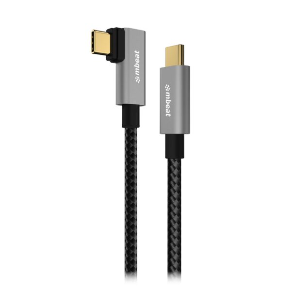 Buy MBEAT-MB-XCB-LSC2C180-mbeat Tough Link 1.8m L-Shape USB 3.2 Gen2 USB-C Cable - Space Grey Data Transfer Rate: Maximum 10Gbps  Video Resolution: Maximum 4K/60Hz