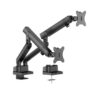 Buy Brateck-LDT84-C024-B-Brateck LDT84-C024-B DUAL SCREEN SLIM HEAVY-DUTY MECHANICAL SPRING MONITOR ARM BLACK (LS)