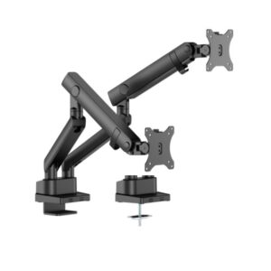 Buy Brateck-LDT84-C024-B-Brateck LDT84-C024-B DUAL SCREEN SLIM HEAVY-DUTY MECHANICAL SPRING MONITOR ARM BLACK (new)