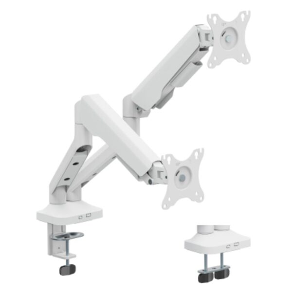 Buy Brateck-LDT94-C024UCE-BrateckHeavy-Duty Articulating Dual Monitor Arm Fit Most17"-35" Monitors Up to 12kg per screenVESA 100x100