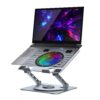 Buy MBEAT-MB-STD-S8GRY-mbeat Stage S8 Rotating Laptop Stand with RGB Cooling Fan and USB Ports Material: Aluminium alloy Package Weight: 1.08kg