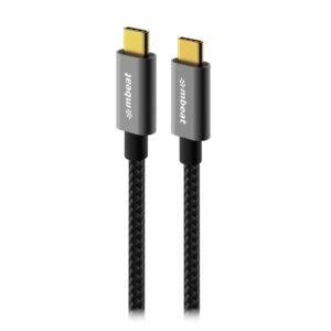 Buy MBEAT-MB-XCB-C2C180-mbeat Tough Link 1.8m USB 3.2 Gen2 USB-C Cable - Space Grey transfer at speeds up to 10Gbps Video Resolution: Maximum 4K/60Hz