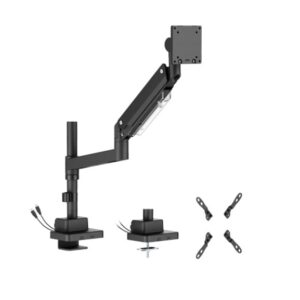Buy Brateck-LDT80-C012UCP-Brateck LDT80-C012UCP Super Heavy-Duty Pole-Mounted Gas Spring Monitor Arm with USB-A and USB-C Ports