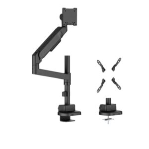 Buy Brateck-LDT92-C012P-B-Brateck LDT92-C012P-B Future-Proof Heavy-Duty Pole-Mounted Gas Spring Monitor Arm